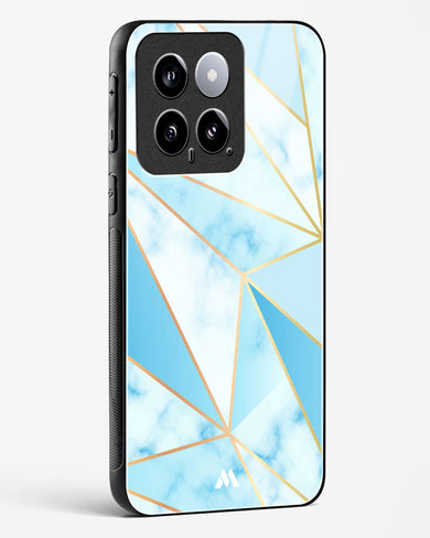 Marble Triangles Gold and Blue Glass Case Phone Cover (Xiaomi)