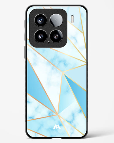 Marble Triangles Gold and Blue Glass Case Phone Cover (Xiaomi)