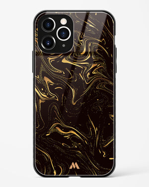 Black Gold Marble Glass Case Phone Cover (Apple)