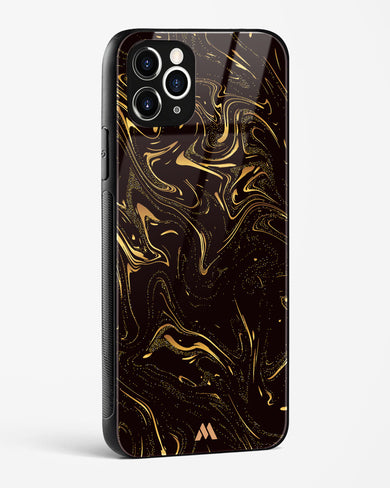 Black Gold Marble Glass Case Phone Cover (Apple)