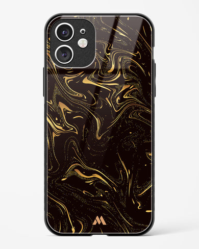 Black Gold Marble Glass Case Phone Cover (Apple)