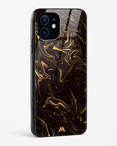 Black Gold Marble Glass Case Phone Cover (Apple)