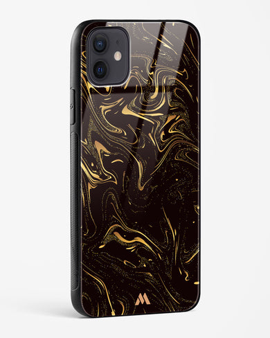 Black Gold Marble Glass Case Phone Cover (Apple)