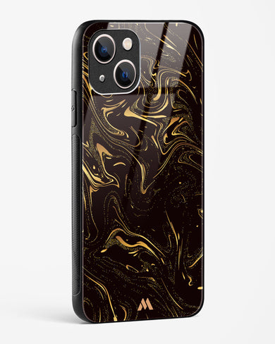 Black Gold Marble Glass Case Phone Cover (Apple)