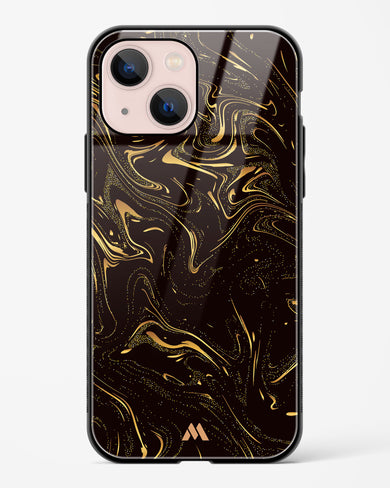 Black Gold Marble Glass Case Phone Cover (Apple)