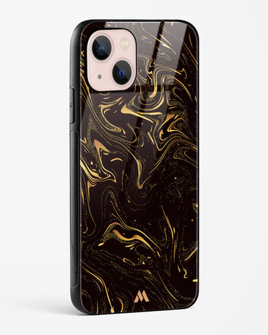 Black Gold Marble Glass Case Phone Cover (Apple)