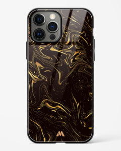 Black Gold Marble Glass Case Phone Cover (Apple)