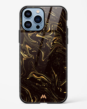 Black Gold Marble Glass Case Phone Cover (Apple)