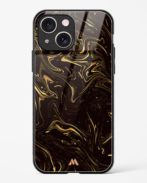 Black Gold Marble Glass Case Phone Cover (Apple)