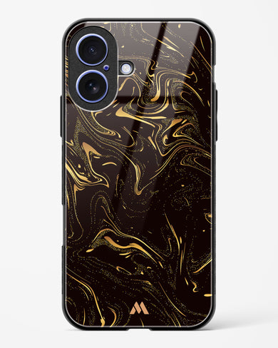 Black Gold Marble Glass Case Phone Cover (Apple)