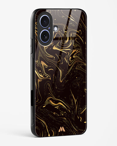 Black Gold Marble Glass Case Phone Cover (Apple)