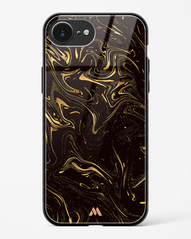 Black Gold Marble Glass Case Phone Cover (Apple)