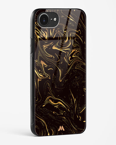 Black Gold Marble Glass Case Phone Cover (Apple)