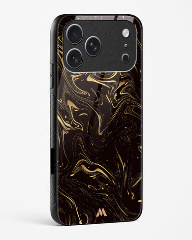 Black Gold Marble Glass Case Phone Cover (Apple)