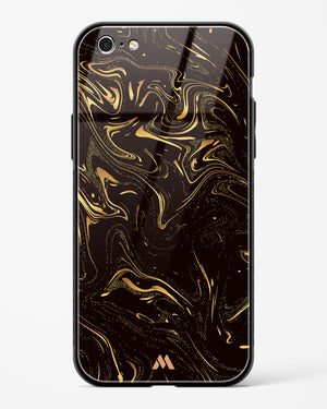 Black Gold Marble Glass Case Phone Cover (Apple)