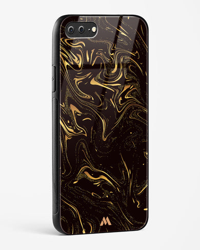 Black Gold Marble Glass Case Phone Cover (Apple)