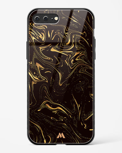 Black Gold Marble Glass Case Phone Cover (Apple)