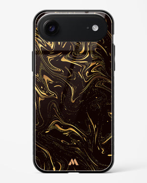 Black Gold Marble Glass Case Phone Cover (Apple)
