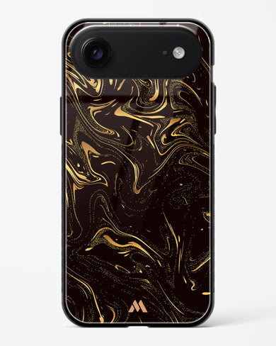 Black Gold Marble Glass Case Phone Cover (Apple)