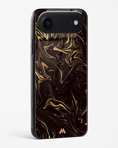 Black Gold Marble Glass Case Phone Cover (Apple)