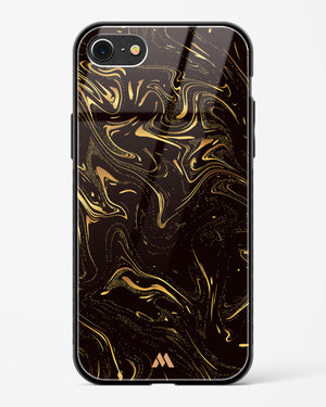 Black Gold Marble Glass Case Phone Cover (Apple)