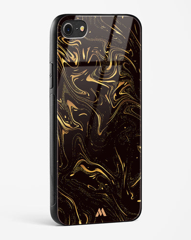 Black Gold Marble Glass Case Phone Cover (Apple)