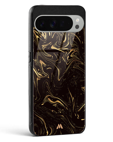Black Gold Marble Glass Case Phone Cover (Google)