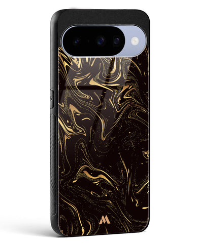 Black Gold Marble Glass Case Phone Cover (Google)