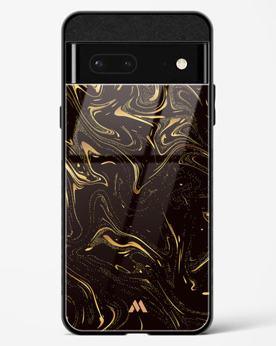 Black Gold Marble Glass Case Phone Cover (Google)