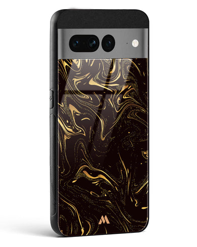 Black Gold Marble Glass Case Phone Cover (Google)