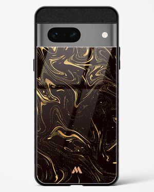 Black Gold Marble Glass Case Phone Cover-(Google)
