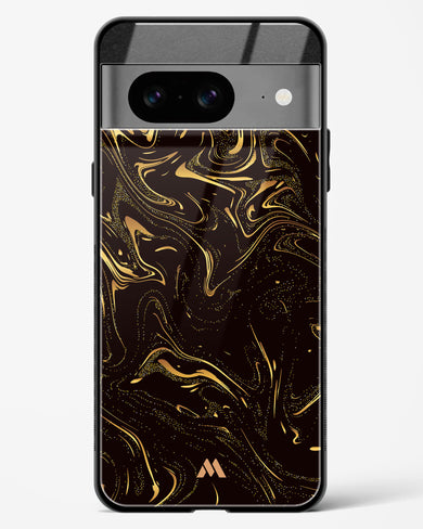 Black Gold Marble Glass Case Phone Cover (Google)