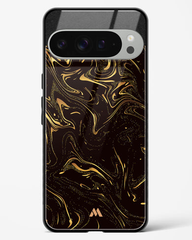 Black Gold Marble Glass Case Phone Cover (Google)