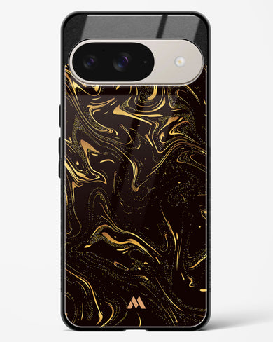 Black Gold Marble Glass Case Phone Cover (Google)