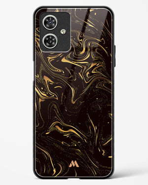 Black Gold Marble Glass Case Phone Cover (Motorola)