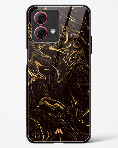 Black Gold Marble Glass Case Phone Cover (Motorola)