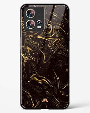 Black Gold Marble Glass Case Phone Cover (Motorola)