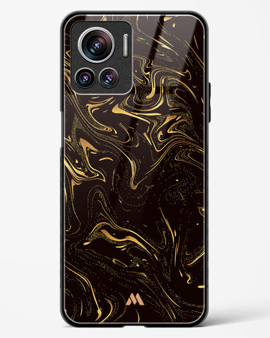 Black Gold Marble Glass Case Phone Cover (Motorola)