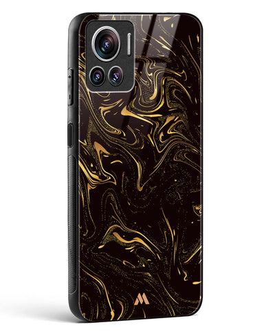 Black Gold Marble Glass Case Phone Cover (Motorola)