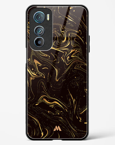 Black Gold Marble Glass Case Phone Cover (Motorola)