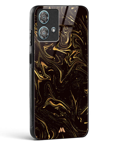 Black Gold Marble Glass Case Phone Cover (Motorola)