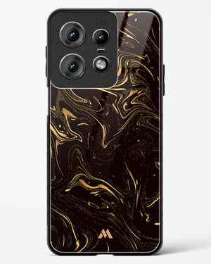 Black Gold Marble Glass Case Phone Cover (Motorola)