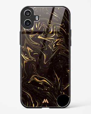 Black Gold Marble Glass Case Phone Cover (Nothing)