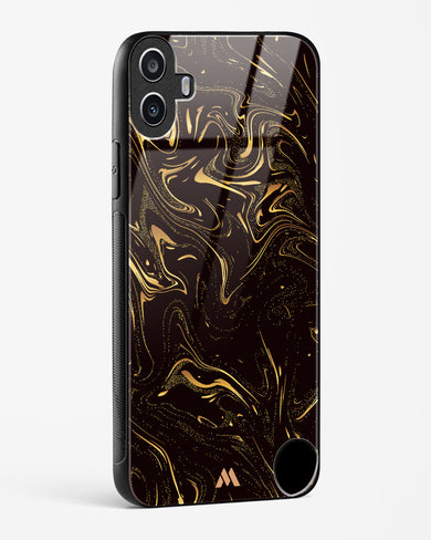 Black Gold Marble Glass Case Phone Cover (Nothing)