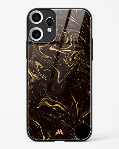 Black Gold Marble Glass Case Phone Cover (Nothing)
