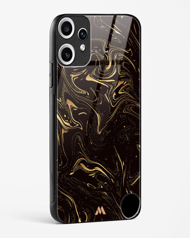 Black Gold Marble Glass Case Phone Cover (Nothing)