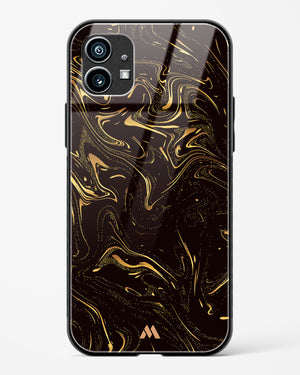 Black Gold Marble Glass Case Phone Cover (Nothing)