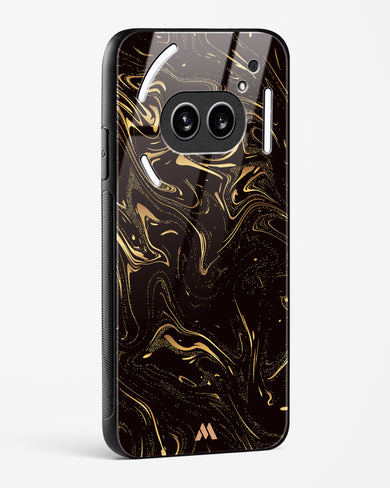 Black Gold Marble Glass Case Phone Cover (Nothing)