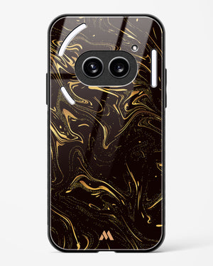 Black Gold Marble Glass Case Phone Cover (Nothing)