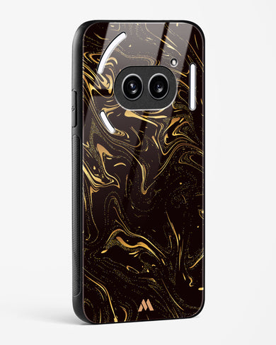 Black Gold Marble Glass Case Phone Cover (Nothing)